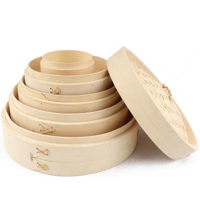 China Wholesale Custom Viable Logo Kitchen Mini Size Dim Vegetables Sum Natural Dumpling Bamboo Steamer Basket 100% Small for sale