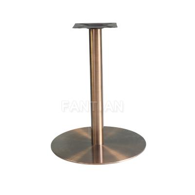 China Customized brass hairline table legs table support stainless steel dining table base for restaurant for sale