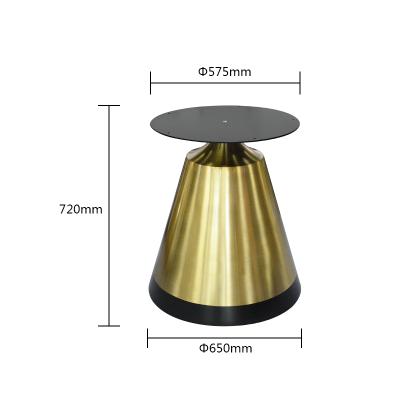 China Modern Brushed Titanium Dining Table Legs Stainless Steel Gold Table Foot Modern for sale