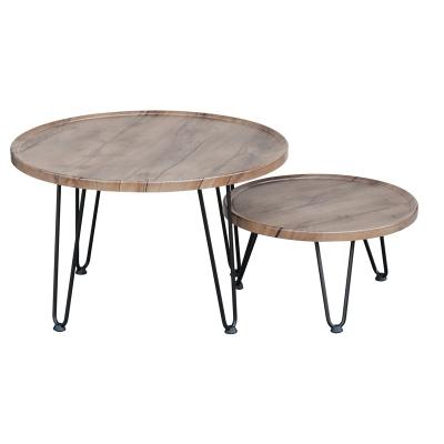 China Industrial Walnut Side Table With Hairpin Legs For Home Use And Hotel Use for sale