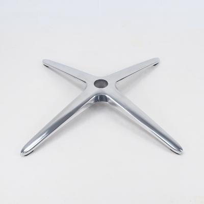 China New Modern Wheelchair Base 4 Star Iron Polished Chair Base Swivel Plate Chair Base for sale