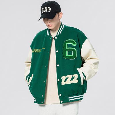 China Breathable Custom Chenille Embroidery Leather Sleeve Baseball Letterman Jacket For Mens Mens Jackets for sale