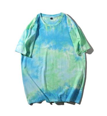 China Anti-wrinkle factory supply 2022 fashion trend latest design 100% cotton summer casual tie dyed oversized t-shirt for sale