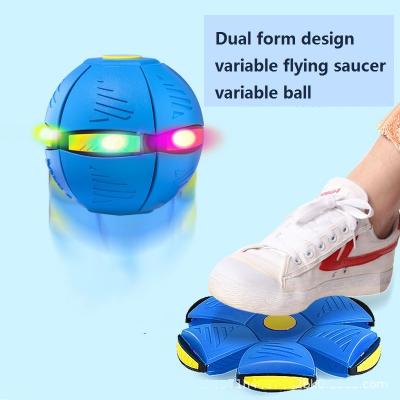 China Flying Saucer Outdoor Pedal Ball Foot Pedal Toys Children Playset Magic Band Lamp Decompress Led Strain Ball for sale