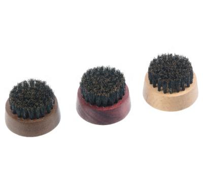 China Hair Beard Beauty Care Top Pocket Brush For Beard Design Boar Hair Round Hair Beard Brush for sale