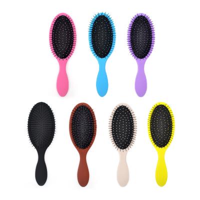 China Hot-Wholesale Home Straighten Ultra Soft Multi Colors Massage Detangling Logo Wet Hair Brush Custom Made for sale