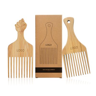 China Travel Biodegradable Wooden Afro Pick Styling Tool For Afro Man And Women for sale