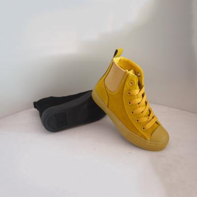 China 2018 fashion high cut black canvas shoes for kids 2018 fashion high cut black canvas shoes for kids for sale