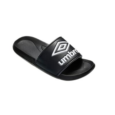 China Custom Logo Eva Slide Sandal Black PVC Men's Slippers Custom Logo Men's Slippers for sale