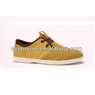 China Fashion Lightness Air Style Comfortable Excellence PU Casual Hollow Shoes For Men for sale