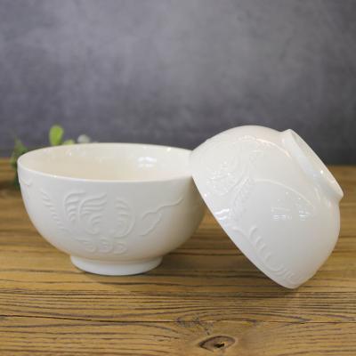 China Sustainable Hot Selling In Shock Handmade Ceramic Fruit Dish Large Modern White Bowl for sale