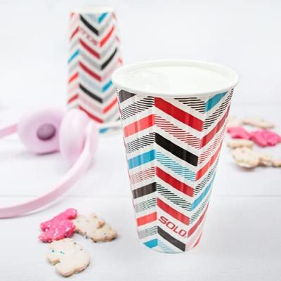 China Disposable Eco Friendly Biodegradable Paper Stocked Hot Cups, 16oz, Double Wall Paper Cups - No Sleeve Required for sale