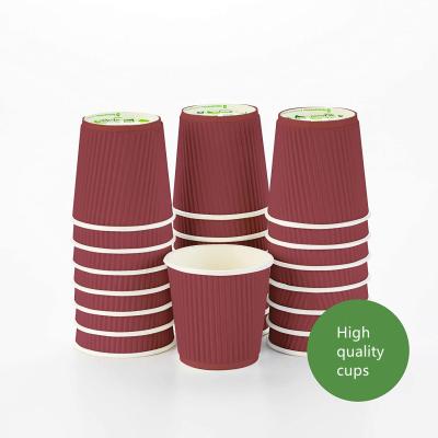 China Different Sizes Disposable Hot Sale 2021 Hot Drink / Ripple Disposable Wallpaper Cups Cold Drink Cups for sale