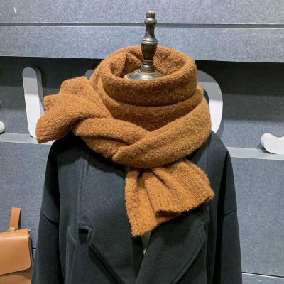 China Women Winter Men Thick Long Cable Knit Wrap Chunky Warm Scarf Winter Knit Scarf for sale