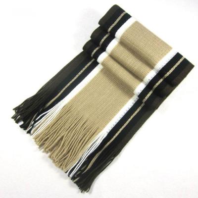 China New Feeling Design Soft Winter Striped Acrylic Knitted Casual Scarf Women Fit High Quality Warm Winter Knit Scarf for sale