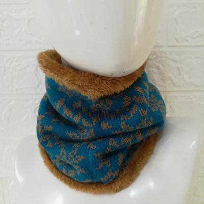 China Acrylic Jacquard Multifunctional Fuzzy Scarf Soft Face Soft Face Recycling Warm Knitted Neckwarmer For Winter for sale