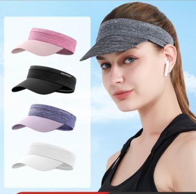 China Dobby Amazon Sun Sports Visor Hats Adjustable Size Golf Tennis Hat Cycling Running Jogger For Women Men for sale