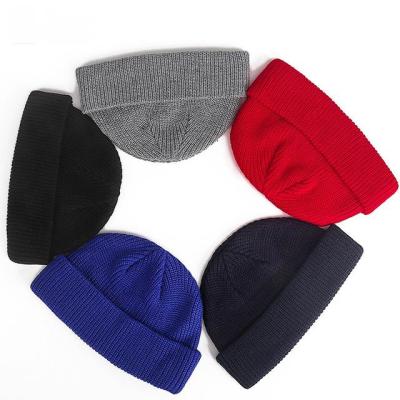 China Commoners Warm Double Layer Beanie Hats Acrylic Knit Cuff Winter Ribbed Daily Ski Mens Beanie Hat Docker Hat for sale