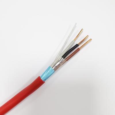 China Security System 2C 1.0mm2 Solid Since FPLR Shielded Red CMR PVC Fire Alarm Cable For Fire Alarm Systems for sale