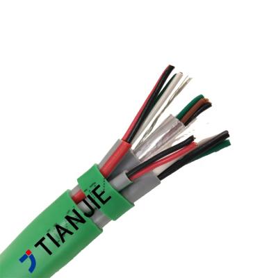 China Building Shielded ACCESS CONTROL CABLE 22AWG/3P + 22/4 + 22/2 + 18/4 with an overall riser jacket control panel rated cable for sale