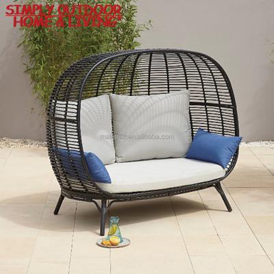 China Super Comfortable Seater 2 Seater Comfort Outdoor Furniture Rattan Aluminum Chair for sale