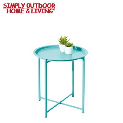 China Modern Hot Sale Metal Furniture Portable Folding Side Tray Table for sale