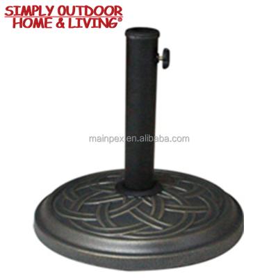 China Hot Sale Eco-friendly Garden Resin Umbrella Stand Round Parasol Base for sale