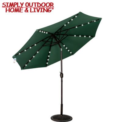 China Patio\Garden\Outdoor Solar Powered Led Lighted Umbrella\Hotel\Beach High Quality Outdoor Patio for sale