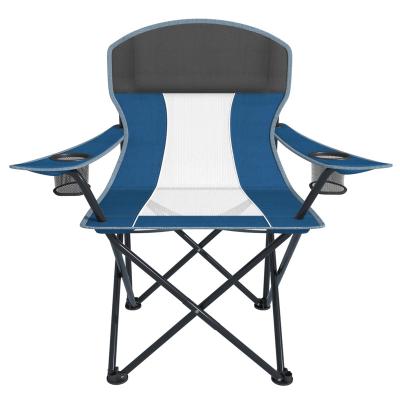 China Modern Lightweight Folding Beach Chair Outdoor Portable Armchair With Cup Holder for sale