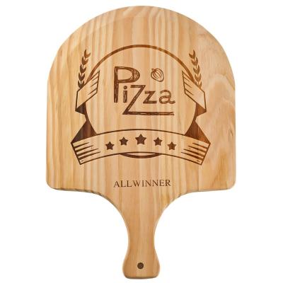 China Wooden pizza shovel 12inch pizza shovel peel kitchen bread chopper viable wooden pizza dish wooden logo baking accessories for sale