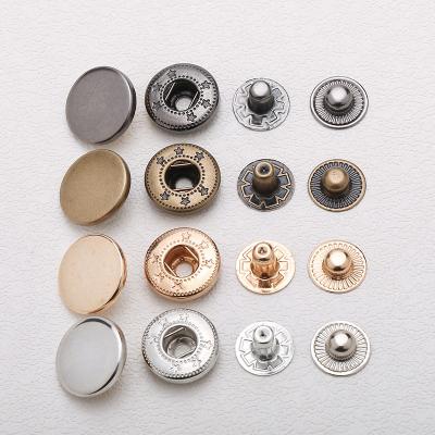 China Sustainable Push Button Kit Brass Button Metal Logo Metal Snap Snap Button For Clothing for sale