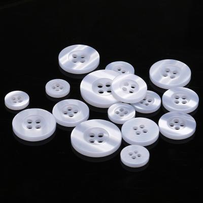 China Wholesale Dry Cleaning Resin Buttons 4 Holes Buckles Plastic Transparent Clothing Accessories for sale