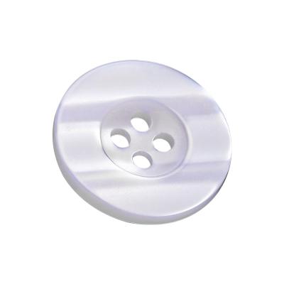 China Dry Cleaning Shirt Resin Button Round Clear 4 Holes Plastic Buttons Button For Garment for sale