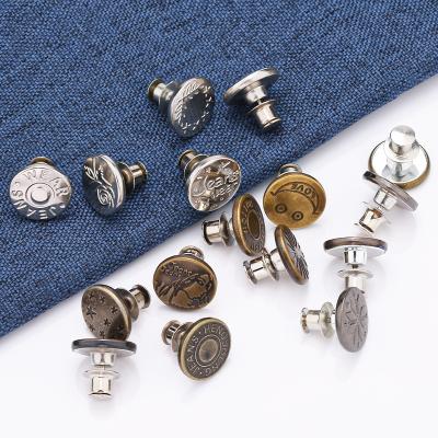 China Other Hot Sales Metal Lattice Button Replacement Snap Buttons Adjustable Jeans Buttons for sale