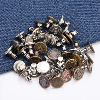 China Dry Cleaning DIY No--sew Removable Adjustable Metal Jean Buttons Replacement Buttons for sale