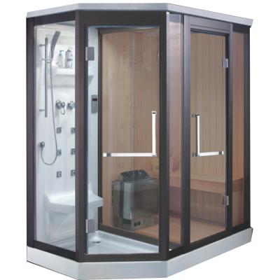 China Computer Control Panel Mini Sauna Box Steam /sauna Bathroom / Steam Shower With Sauna for sale