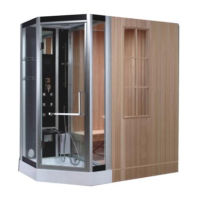 China With Cross Windows Mini Indoor Traditional Sauna Room Small Wooden Home Sauna for sale