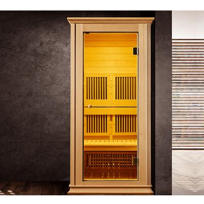 China Computer Control Panel Home Made Sauna Room Infrared 1 People Backyard Head Sauna for sale