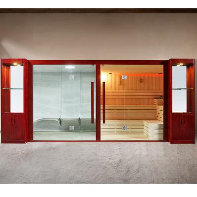 China With Large Transom Windows Large Luxury Wooden Steam Shower Sauna Combos for sale