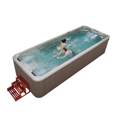 China hot sale china massage acrylic whirlpool surface acrylic spa endless pool 5820*2240*1250mm for sale