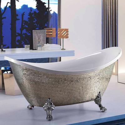 China Surround With Mosaic Style Bathtub Classic Bath With Movable Leg Bathtubs Prices for sale