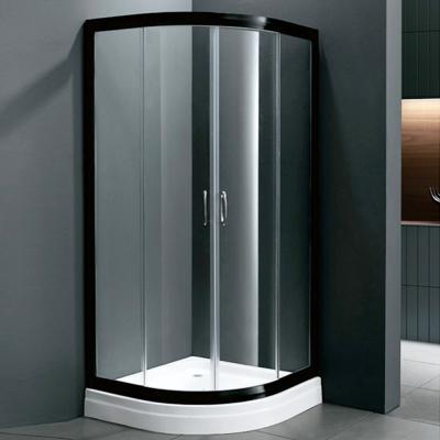 China Canton Modern Corner Shower Room Round Bath Room Shower Glass Cabinet for sale