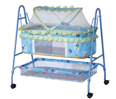 China Traditional Connectable Crib Hospital Baby Crib Metal Baby Hutch for sale