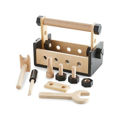 China Tool Toys Wooden Tool Kit Toy Play Portable Wooden Tool Set Toy For Kids With Good Price for sale