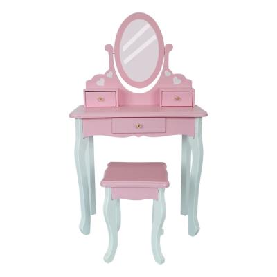 China Other good technology production table rose dresser with mirror for sale