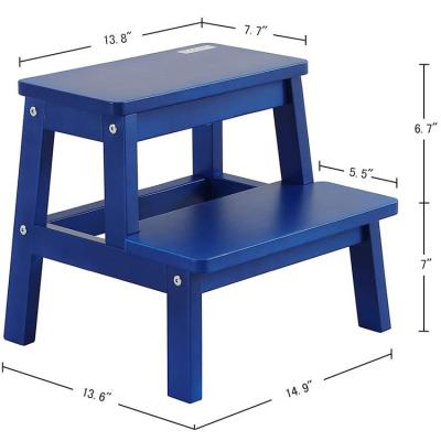 China Modern Wooden Ladder Chair Kids Step Stool Bedside Step Stool Wooden Step Stool for sale