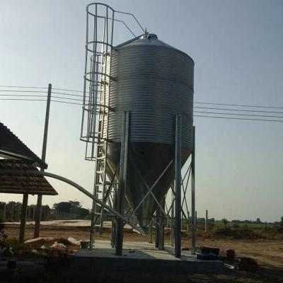 China Auto One Ton Grain Bin Poultry Feed Silo Animal Feed Storage Silos for sale