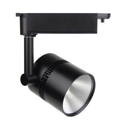 China Modern 30w 50w 70w 80w 100w exhibition lighting black aluminum housing cob led track light for sale