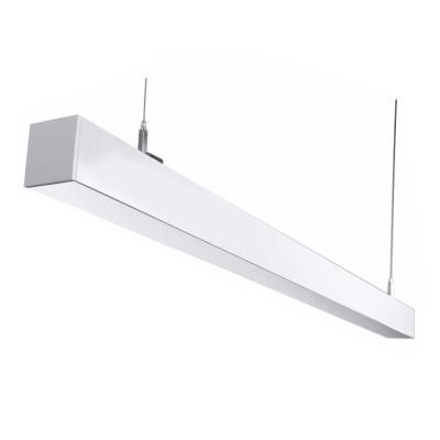 China Fashion Residential Design Modern Hanging Desk Led Lighting 20w 40w 50w Linear Pendant Light for sale