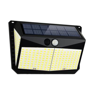 China 6W LANDSCAPE Wireless 4 Side 228 LED 3 Modes Motion Sensor Outdoor Security LED Solar Wall Light for sale